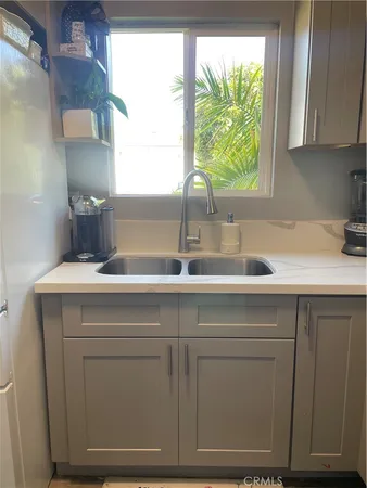 a sink with a window