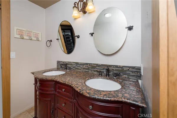 a view of a porch of a house