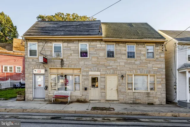 a front view of a house