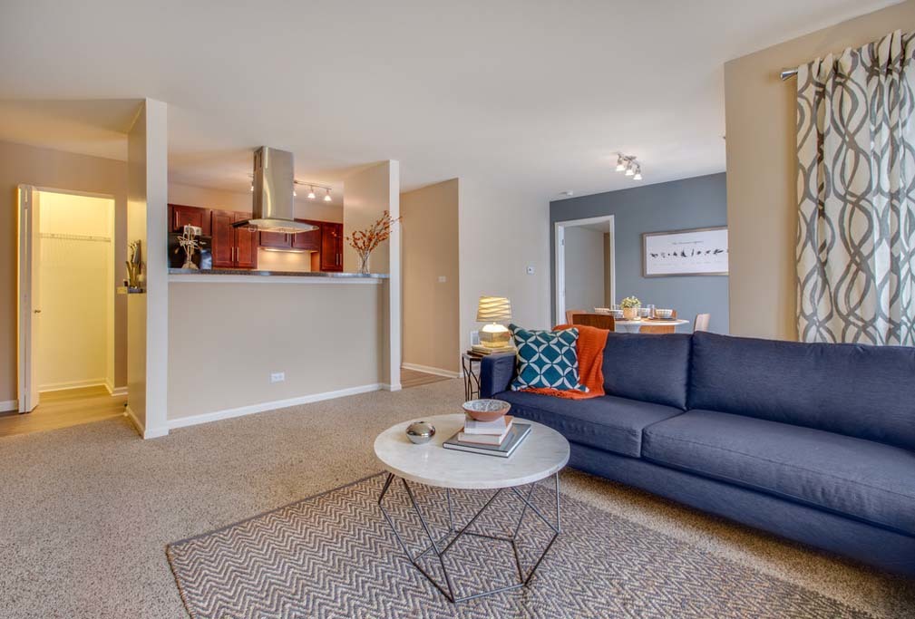 6005 Stewart Drive, Unit 613 Willowbrook, IL 60527 - Photo 5 of 29 a living room with furniture and a table