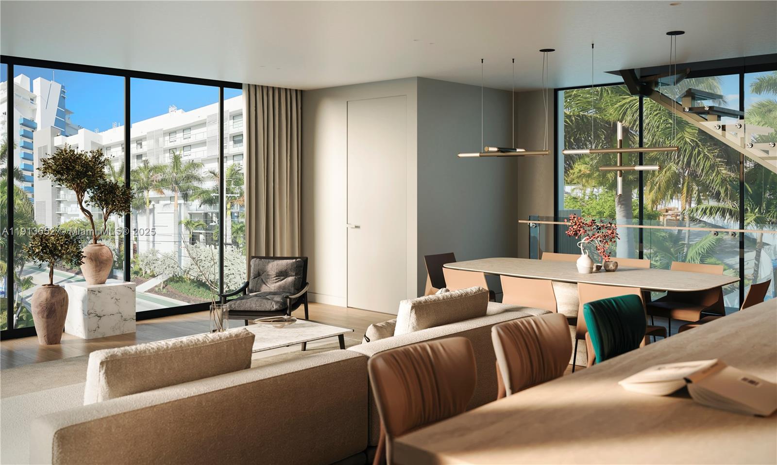 10190 East Bay Harbor Drive, Unit 13 Bay Harbor Islands, FL 33154 - Photo 2 of 11 a living room with furniture and large windows