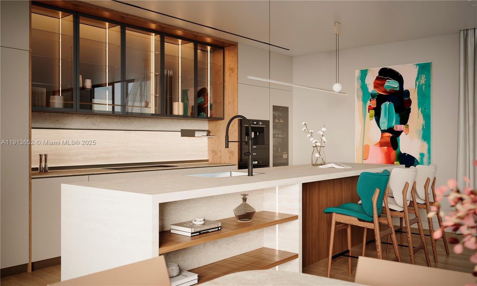 10190 East Bay Harbor Drive, Unit 13 Bay Harbor Islands, FL 33154 - Photo 5 of 11 a kitchen with stainless steel appliances granite countertop a refrigerator and a counter space