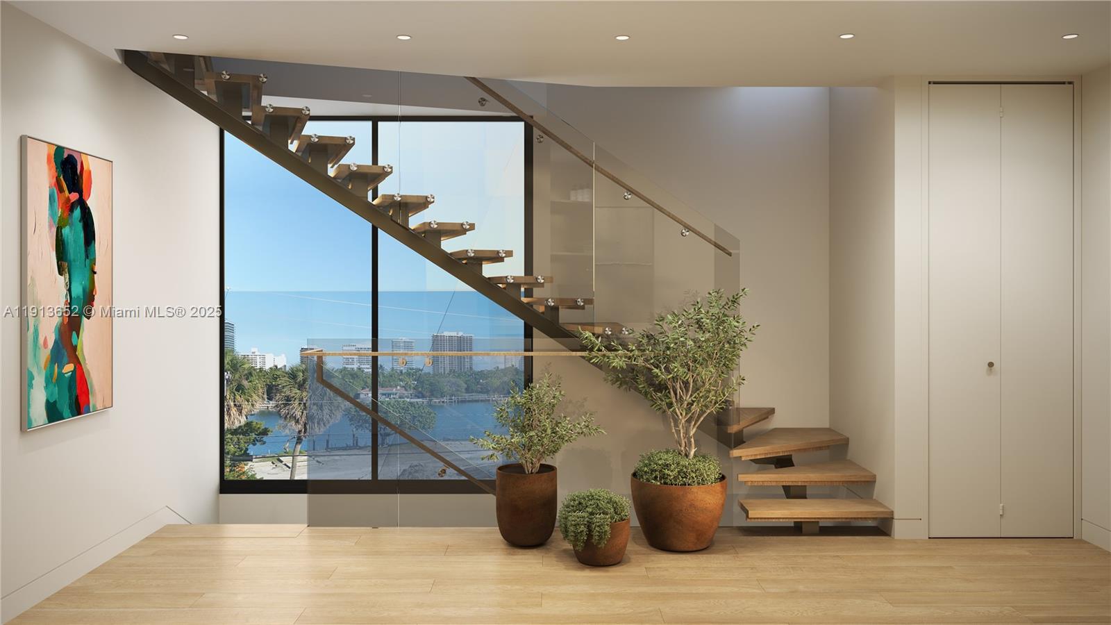 10190 East Bay Harbor Drive, Unit 13 Bay Harbor Islands, FL 33154 - Photo 8 of 11 a view of staircase with lots of potted plants