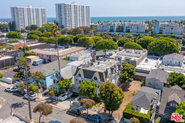 a view of a city with tall buildings