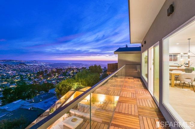 464 Lansdale Avenue San Francisco, CA 94127 - Photo 17 of 61 a view of balcony with a ocean view