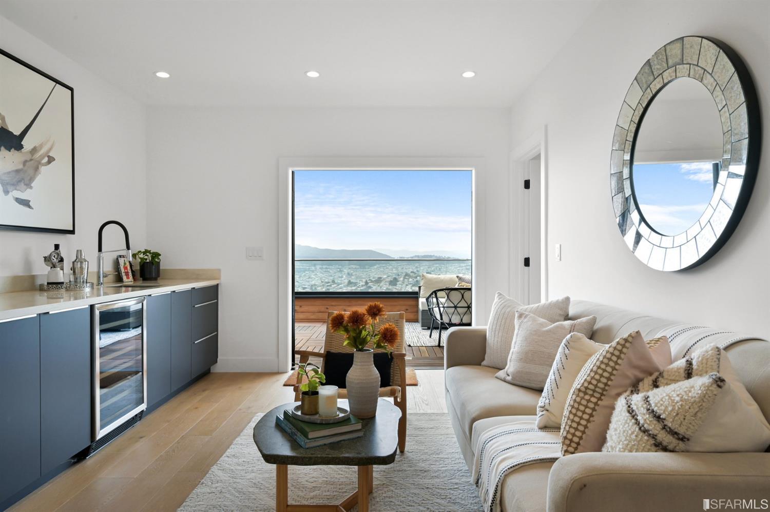 464 Lansdale Avenue San Francisco, CA 94127 - Photo 46 of 61 a living room with furniture a mirror and a large window