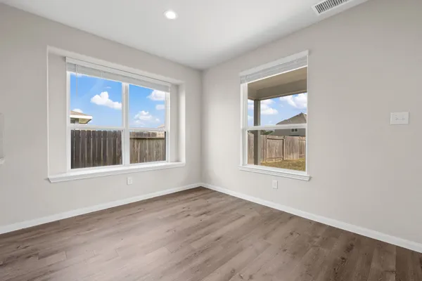 an empty room with a window