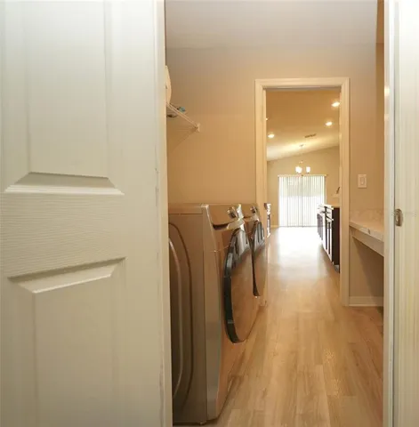 a view of a walk in closet