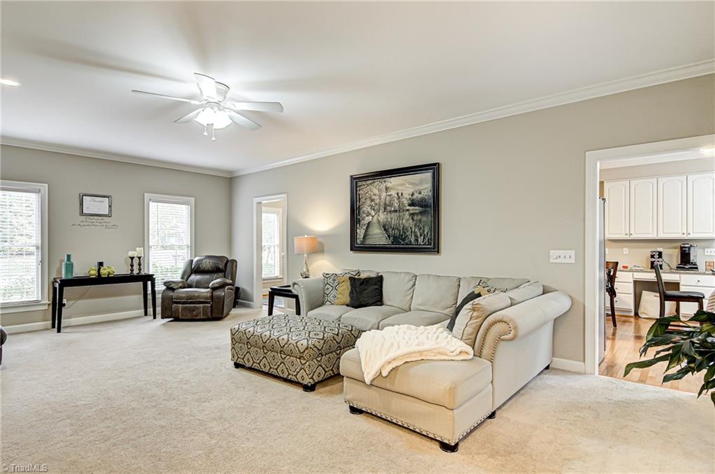 3835 Edgewater Street High Point, NC 27265 - Photo 6 of 30 The great room is open to the kitchen and formal dining room to give you a great flow when family and friends are over for special times.