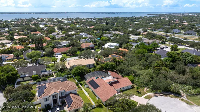 an aerial view of a city
