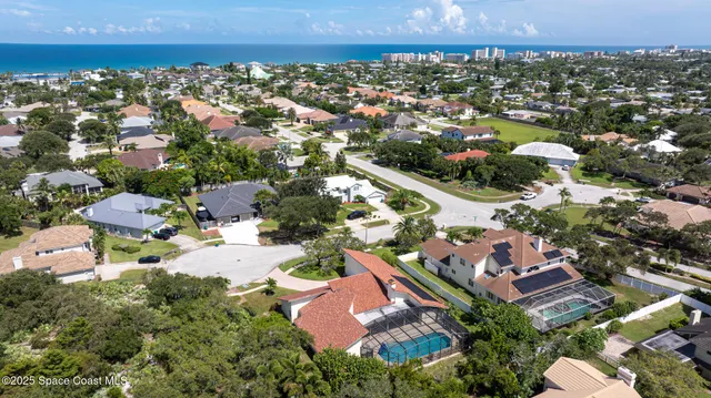 an aerial view of multiple house