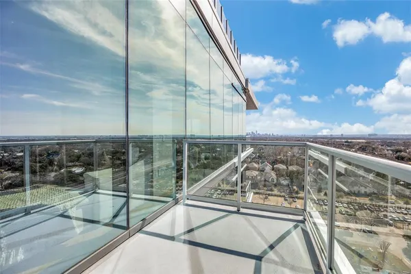 a view of a balcony