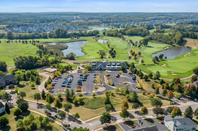 an aerial view of a city
