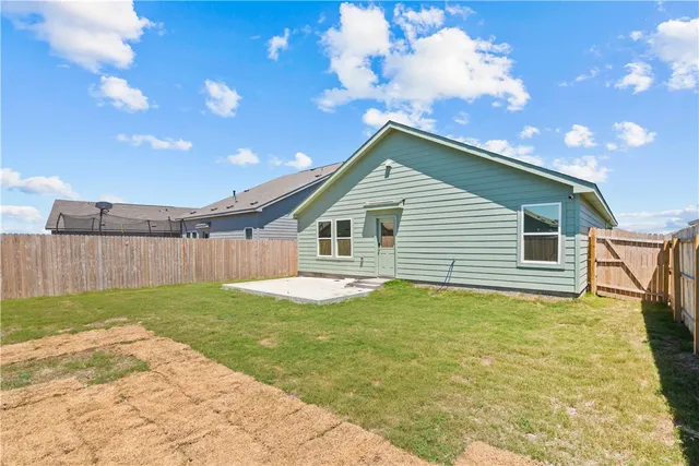 a backyard of a house