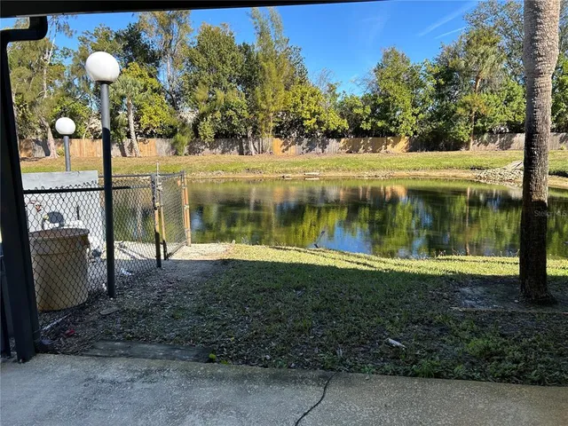 an outdoor space with patio