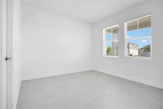 an empty room with a window