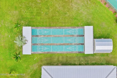 a view of an outdoor space with a pool