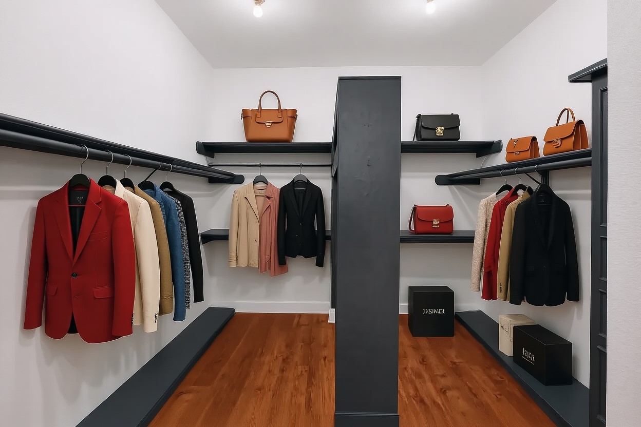 1425 Nantucket Drive, Unit D Houston, TX 77057 - Photo 5 of 12 The oversized primary closet offers both form and function, with custom built-ins, generous hanging space, and thoughtfully designed storage to accommodate a beautifully organized wardrobe.