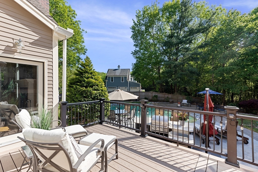 5 Linden Glen Road Canton, MA 02021 - Photo 32 of 42 a view of a table and chairs on the roof deck