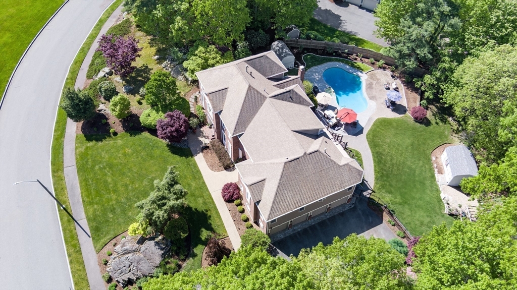 5 Linden Glen Road Canton, MA 02021 - Photo 35 of 42 an aerial view of a house with a yard and garden