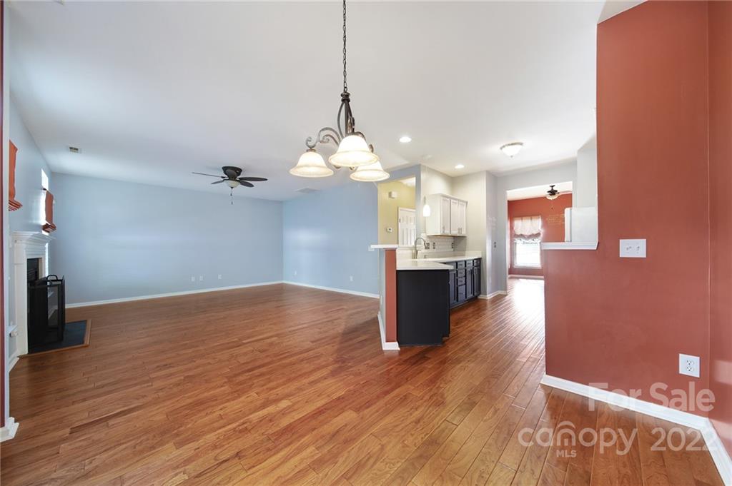 618 Bayou Circle Clover, SC 29710 - Photo 11 of 37 a view of a kitchen and a chandelier fan
