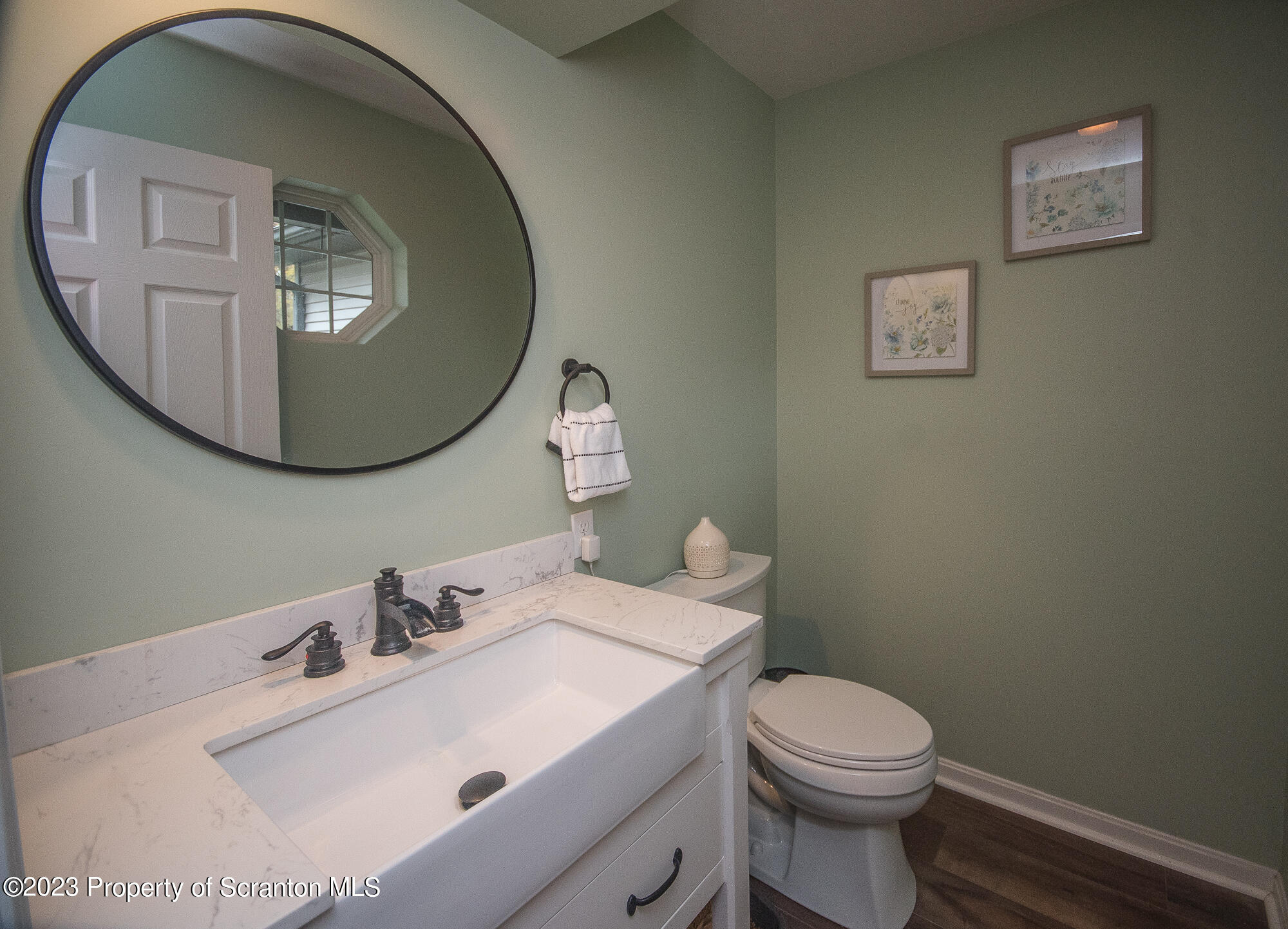 34 Blackberry Hill Road Moscow, PA 18444 - Photo 31 of 43 a bathroom with a sink mirror and toilet