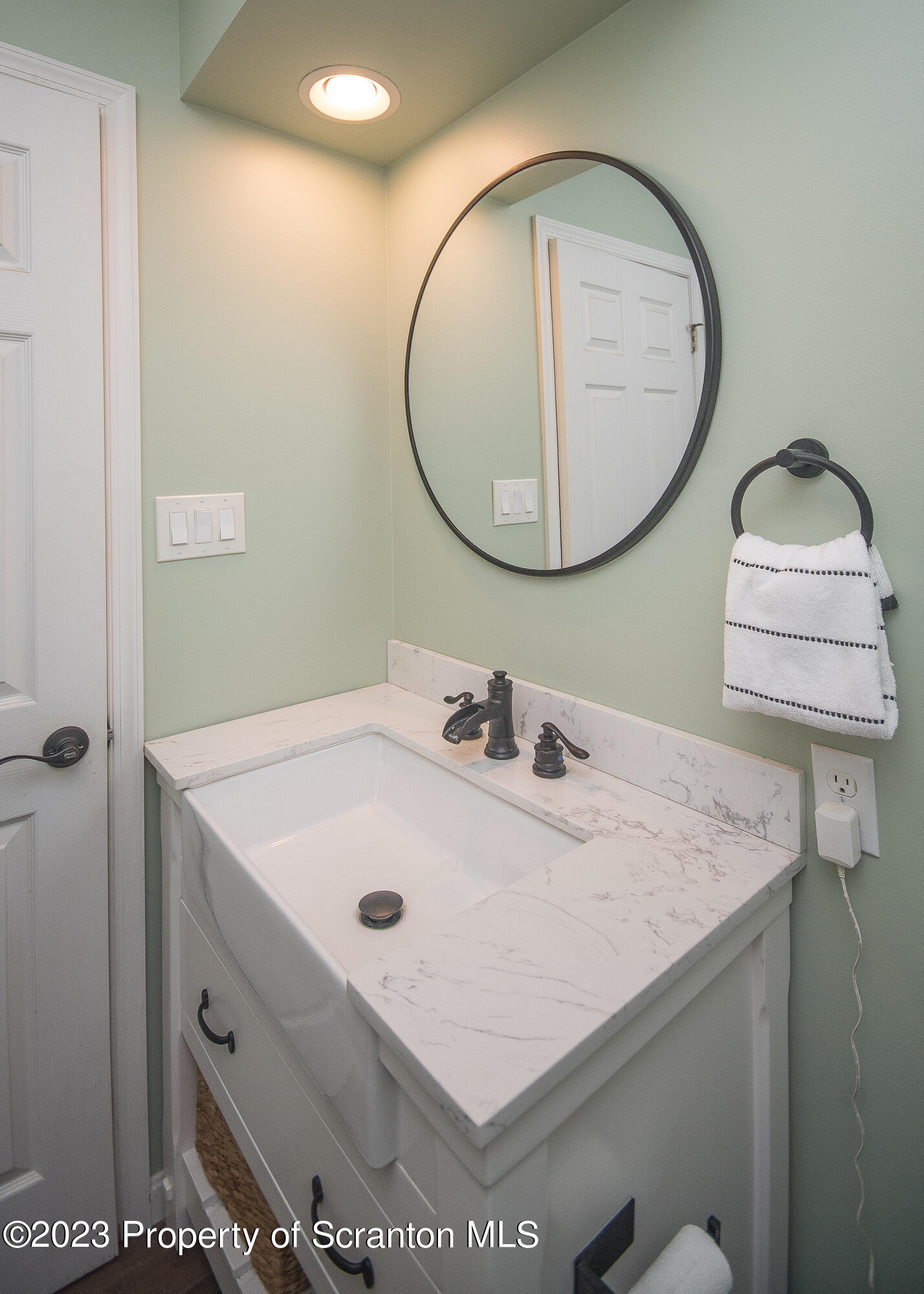 34 Blackberry Hill Road Moscow, PA 18444 - Photo 32 of 43 a bathroom with a sink and a mirror