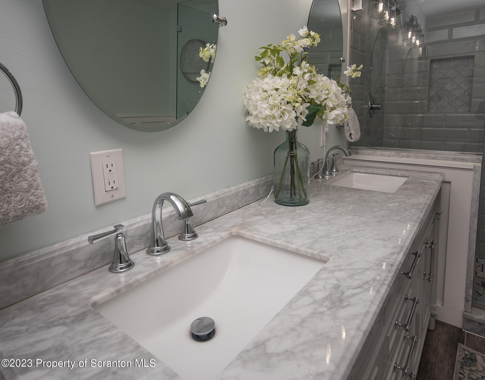 34 Blackberry Hill Road Moscow, PA 18444 - Photo 33 of 43 a bathroom with a sink and a mirror