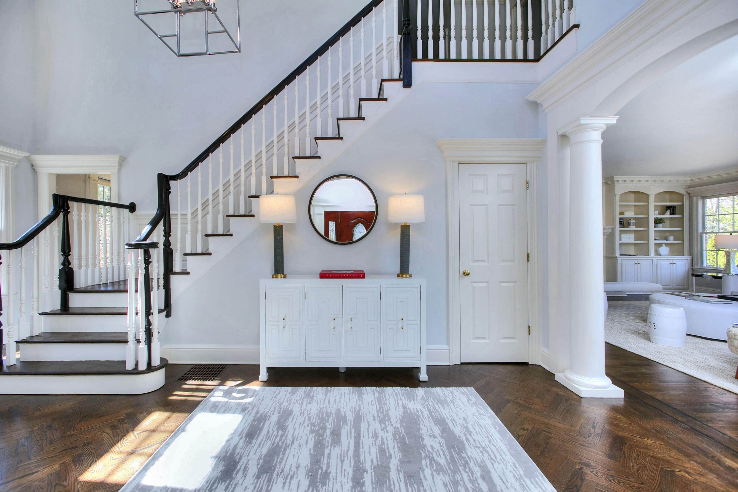 320 Ponus Ridge Road New Canaan, CT 06840 - Photo 5 of 40 a view of entryway with wooden floor