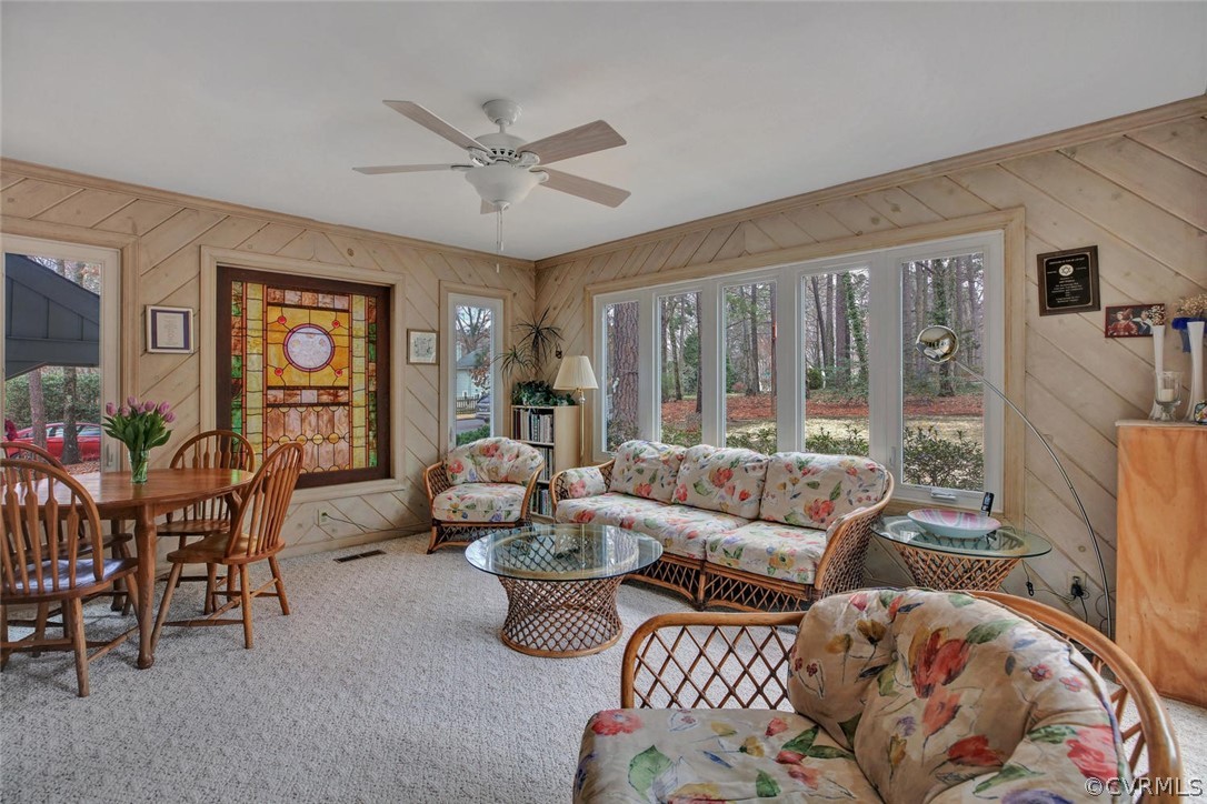 8714 Wishart Road Henrico, VA 23229 - Photo 17 of 35 Lovely Sunroom with Stained Glass Window, Sliding