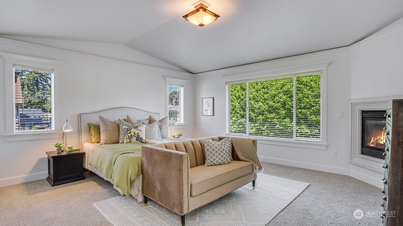 1152 Queen Avenue Northeast Renton, WA 98056 - Photo 19 of 40 a bedroom with a bed lamp and window