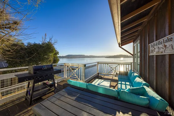 an aerial view of a house with outdoor space sitting space