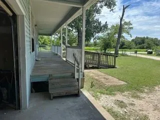 a view of outdoor space and deck