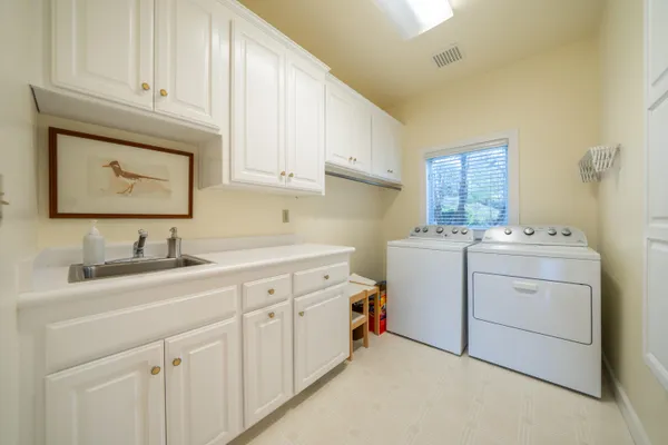 a view of a garage with furniture