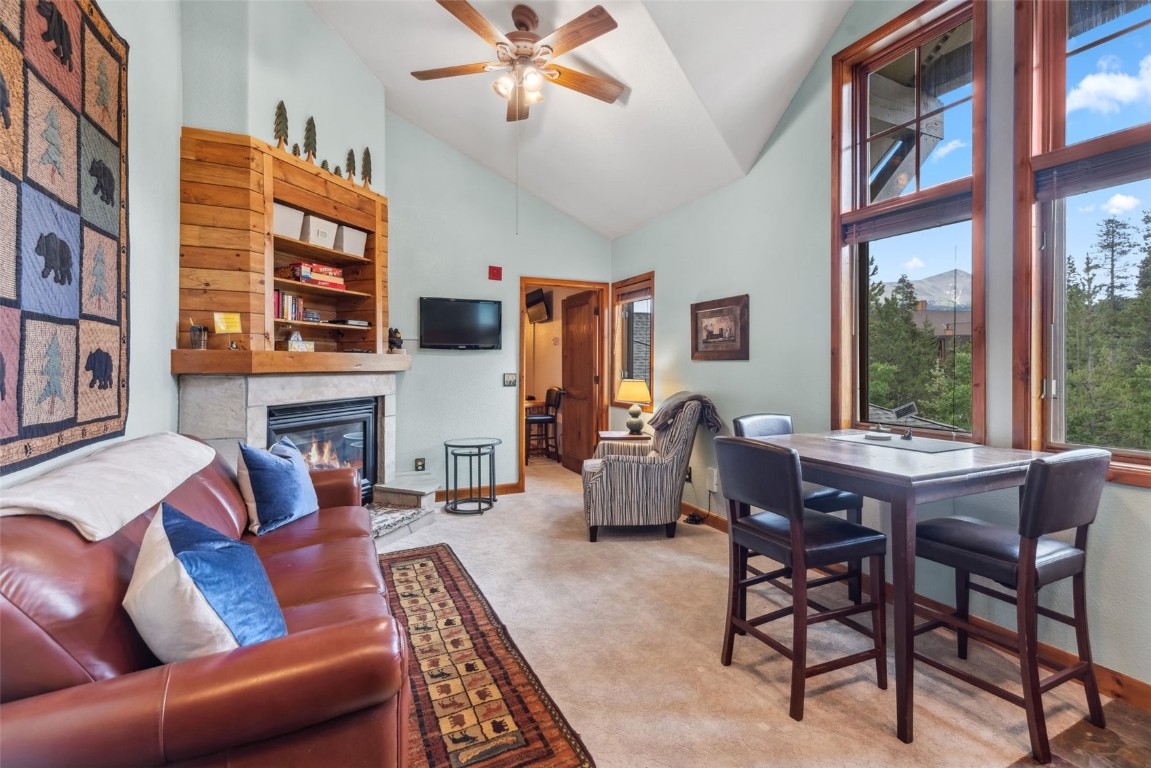 655 4 O Clock Road, Unit 301 Breckenridge, CO 80424 - Photo 3 of 23 a view of a livingroom with furniture and a window