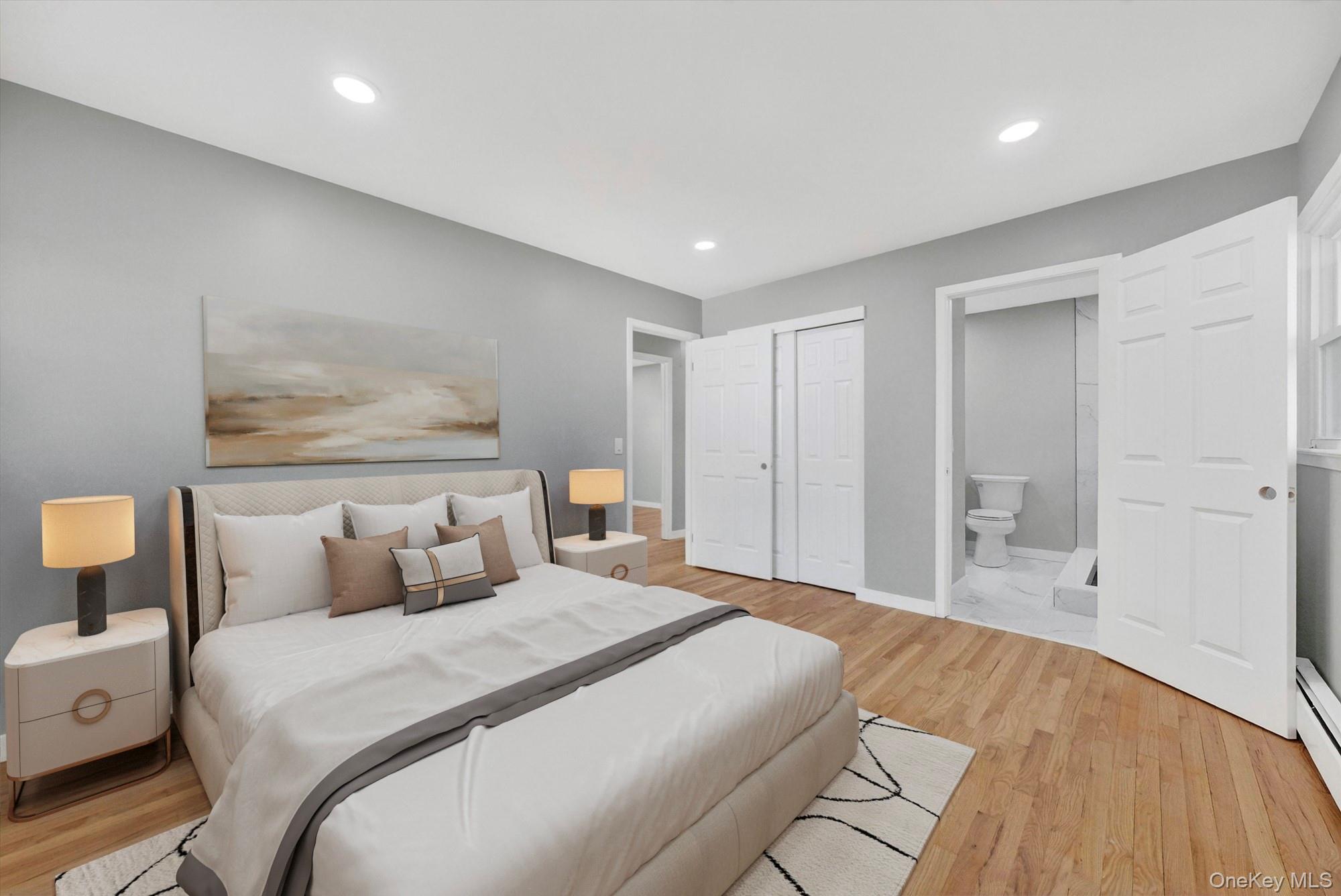 8 Mockingbird Lane Poughkeepsie, NY 12601 - Photo 8 of 32 Virtually Staged. The primary bedroom offers a comfortable retreat with generous space for rest and relaxation after a long day.