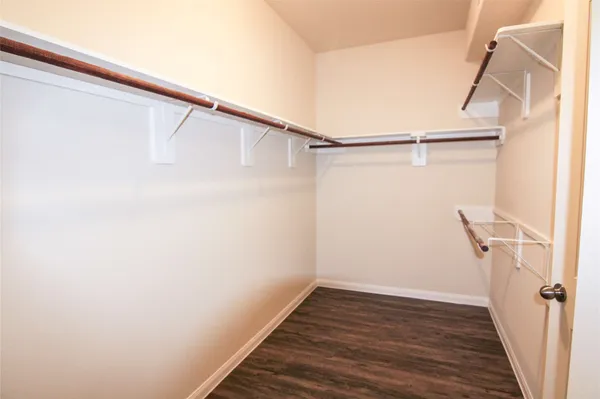 a view of small space with racks on the wall