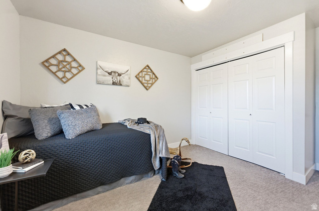 1405 Vintry Lane Murray, UT 84121 - Photo 20 of 44 Light gray walls with white trim, featuring a bi-fold closet with panel doors