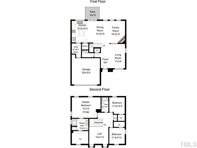 607 Conover Road Durham, NC 27703 - Photo 17 of 19 Just may be the perfect floorplan! Large Living Room area can easily be a Living Room/Dining Room combo. Three great-sized living areas and wow, the Master Suite is fantastic with large garden bath and huge walk-in closet!