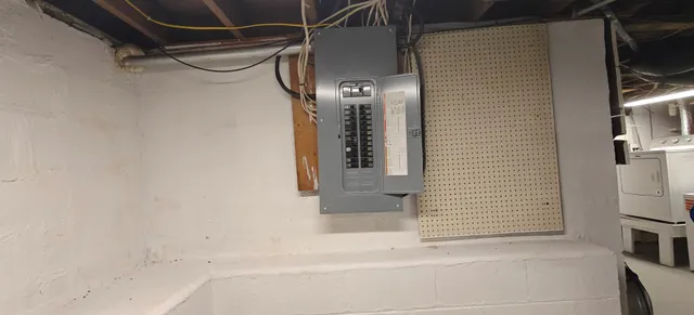 a view of a room with stairs