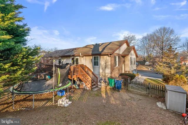 an outdoor space with furniture