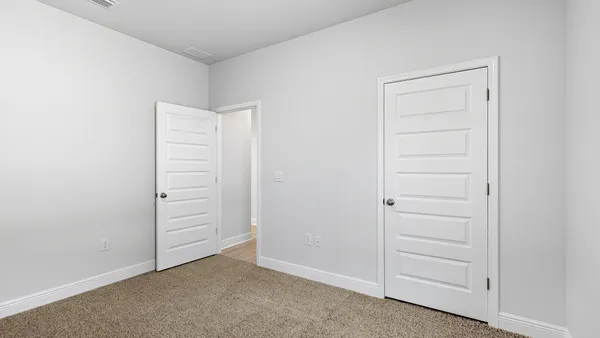 an empty room with a window
