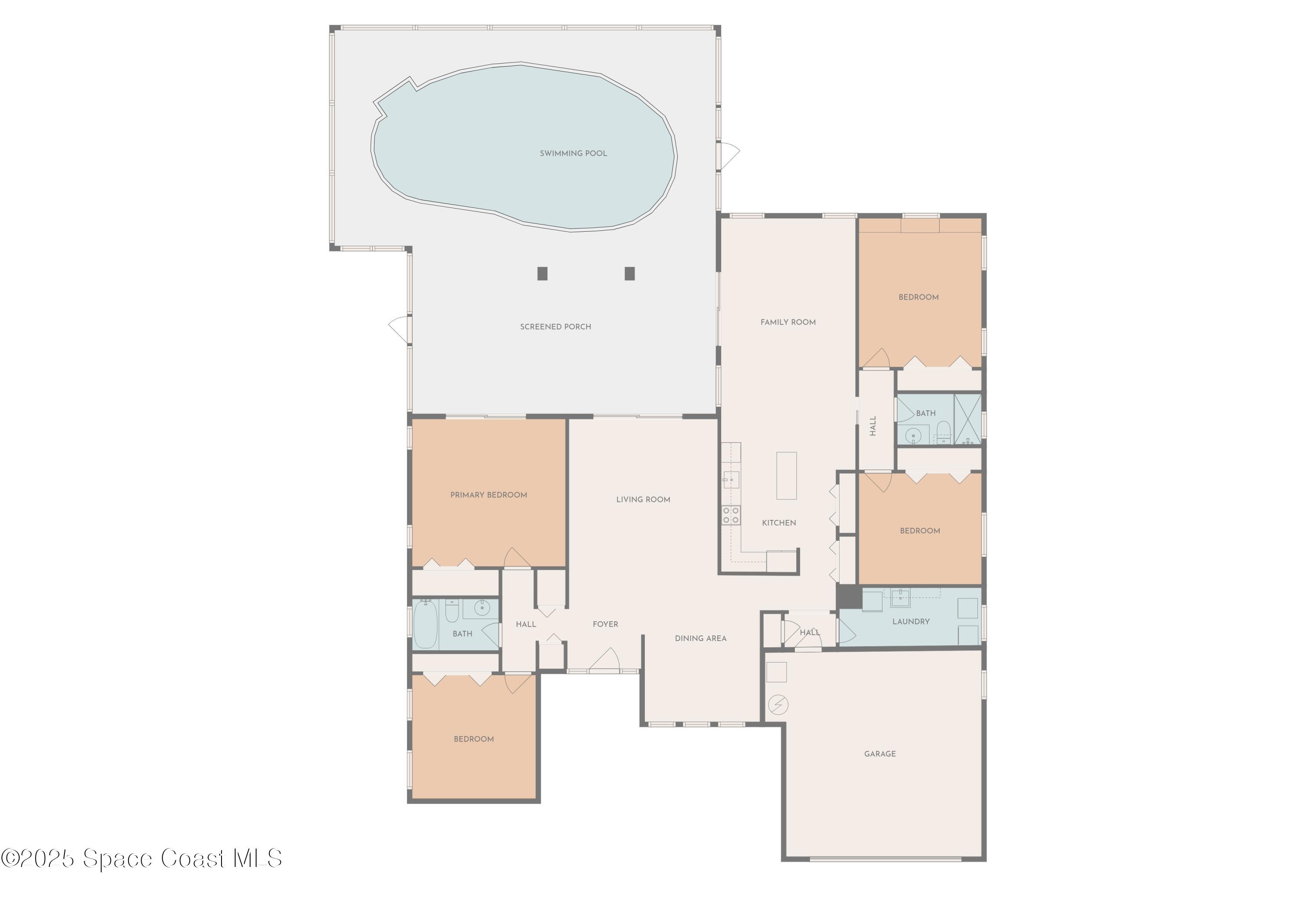 419 Coach Road Satellite Beach, FL 32937 - Photo 37 of 37 Floor Plan