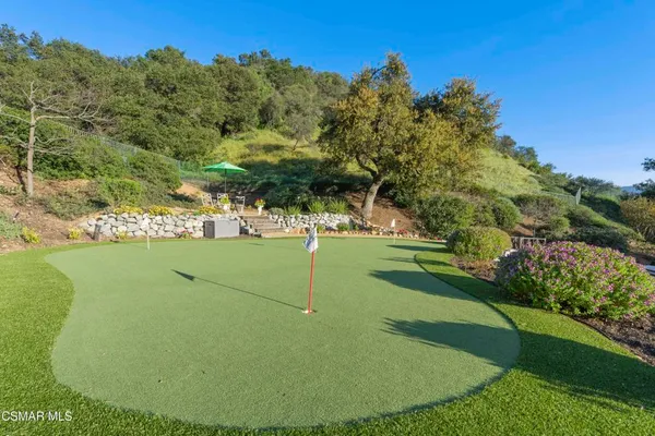 a view of a golf course