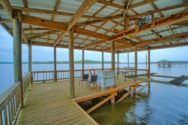 a outdoor view with a sitting space