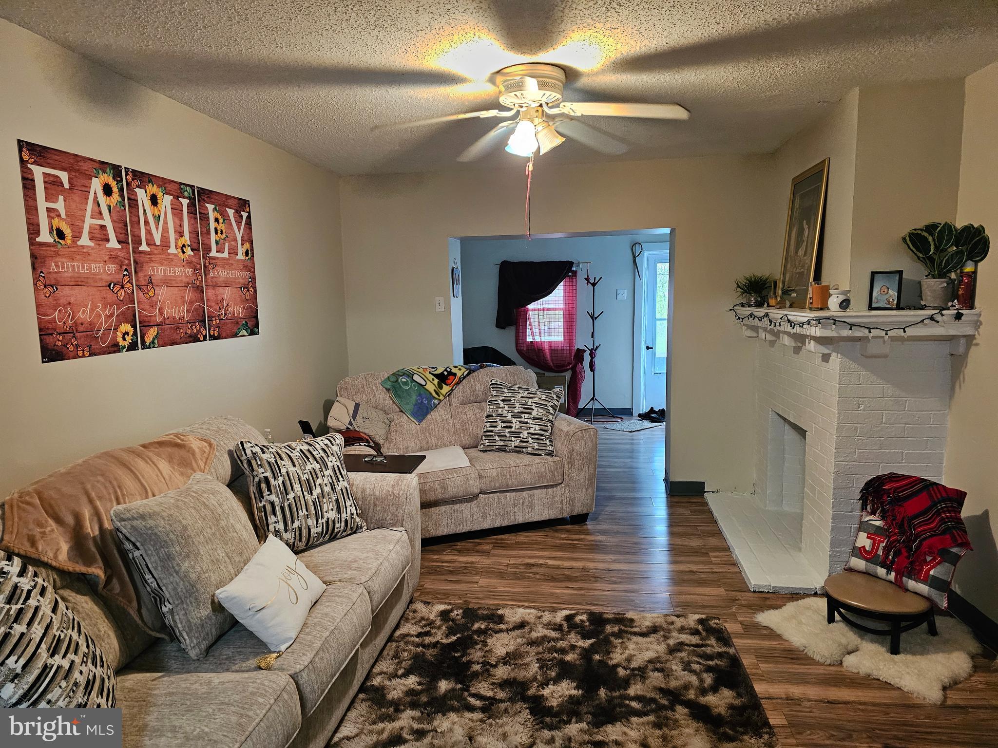 a living room with furniture and a couch