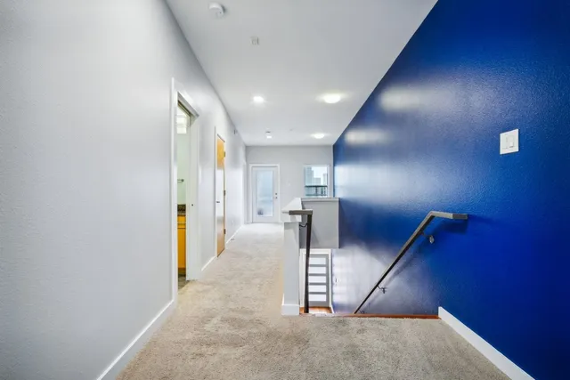 a view of a hallway with entryway