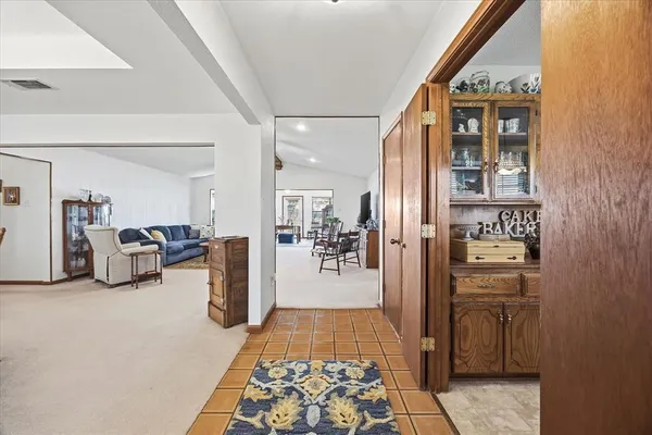 workspace with wooden floor and windows