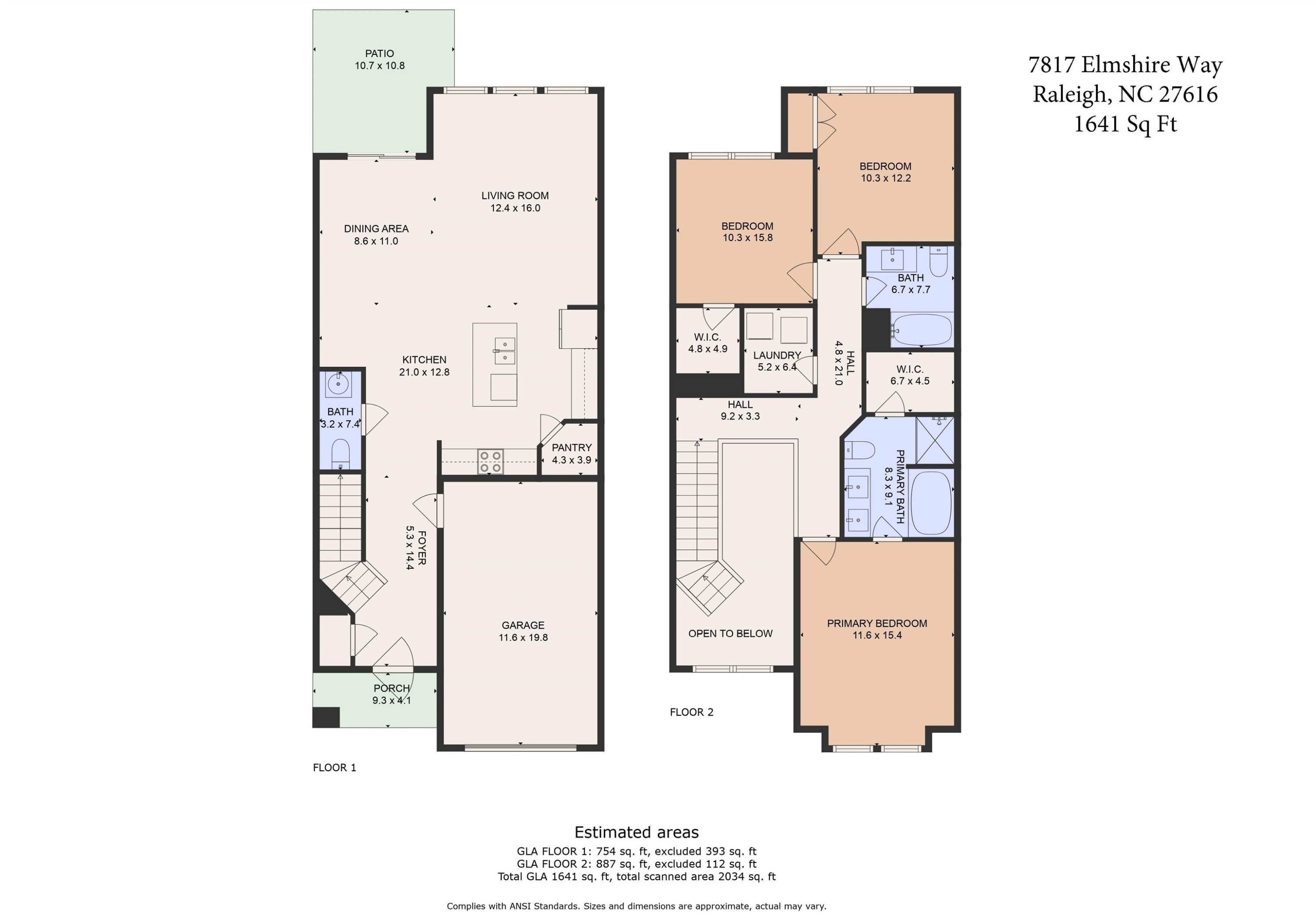 7817 Elmshire Way Raleigh, NC 27616 - Photo 2 of 46 a picture of a floor plan