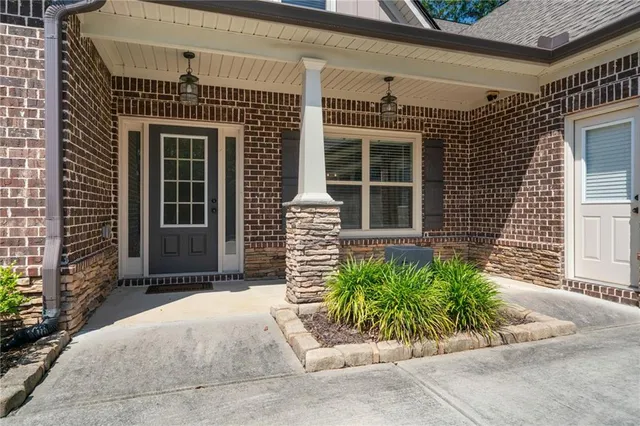 a front view of a house